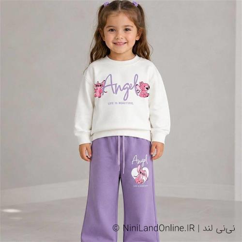 ست بلوز شلوار دخترانه دمپا طرح استیج ترک کد 873300250