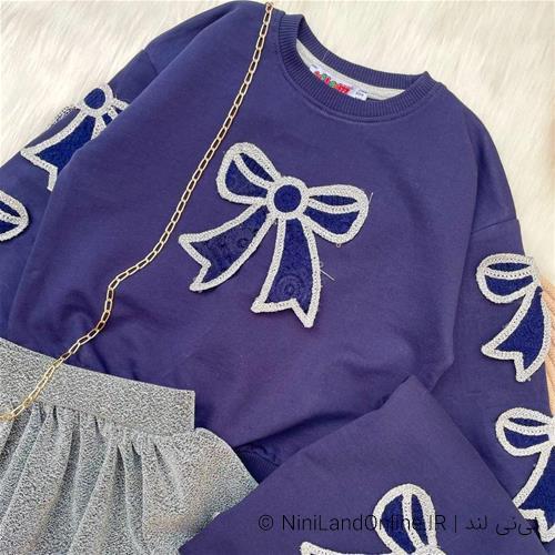 بلوز دامن لمه پاپیونی کد 581