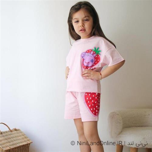 تیشرت شلوارک پپا پیگ تابستانه کد 59773
