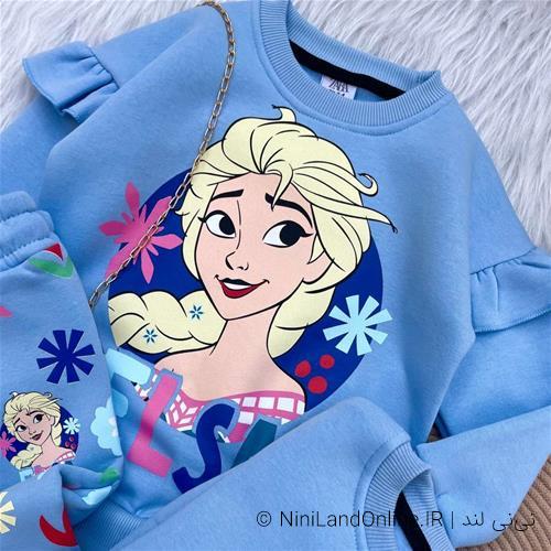 ست دو تیکه دخترانه تو کرکی طرح السا کد 3355