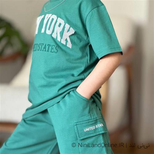 دو تیکه تیشرت شلوارک پسرانه ترک کد 011223