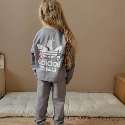 دو تیکه اسلش ادیداس دخترانه کرومی دورس دو نخ ترک کد 4033