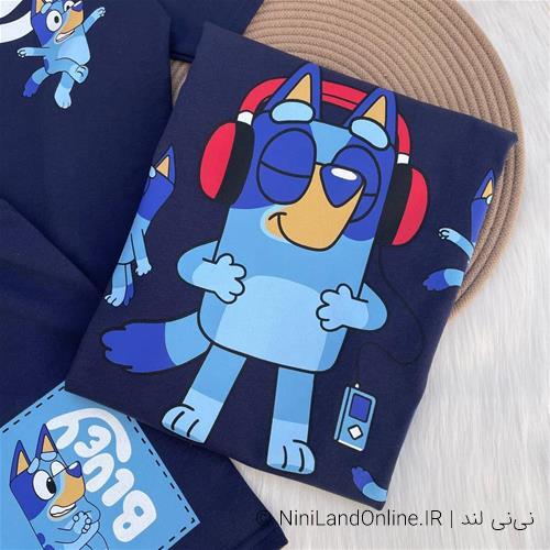 تیشرت شلوارک پسرانه طرح بلویی کد3562