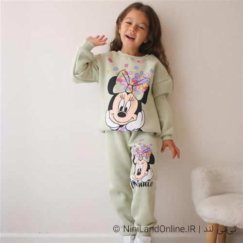 بلوز شلوار دو تیکه توکرکی میکیموس سبز پاستیلی ترک کد33880