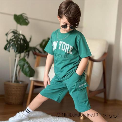 دو تیکه تیشرت شلوارک پسرانه ترک کد 011223