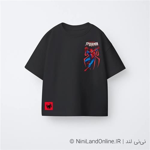 تیشرت تابستانه پسرانه طرح اسپایدر من ترک کد 995548