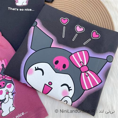 تیشرت شلوارک دخترانه طرح کرومی کد6098