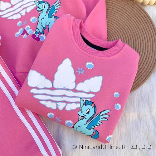 ست دو تیکه دخترانه طرح تکشاخ ترک زارا کد 5604