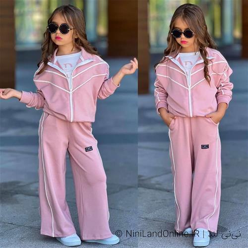 تکرار سه تیکه سویشرت شلوار و بلوز استین بلند ترک 5-14سال کد 18543