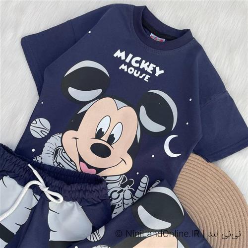 تیشرت شلوارک پسرانه طرح میکیموس فضایی کد 3561