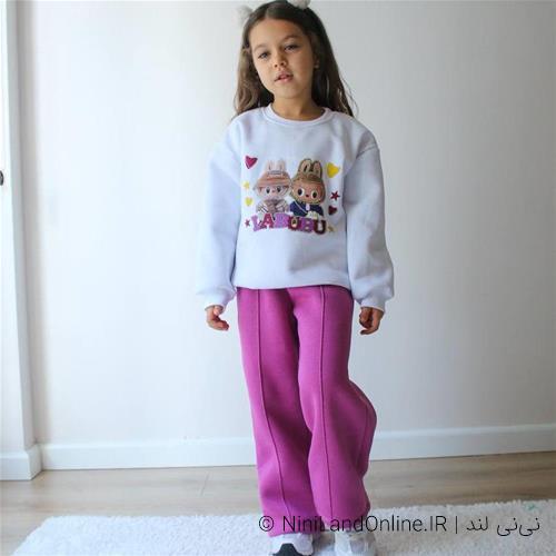 ست دو تیکه کرکدار دورس شلوار لبوبو ترک کد 184560123