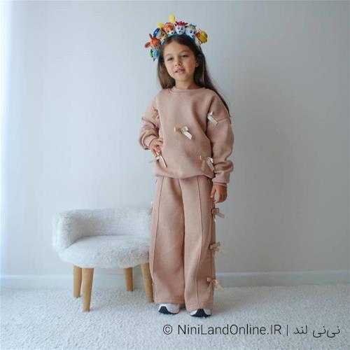 بلوز شلوار دمپا دورس توکرکی طرح پاپیون ترک کد 66880