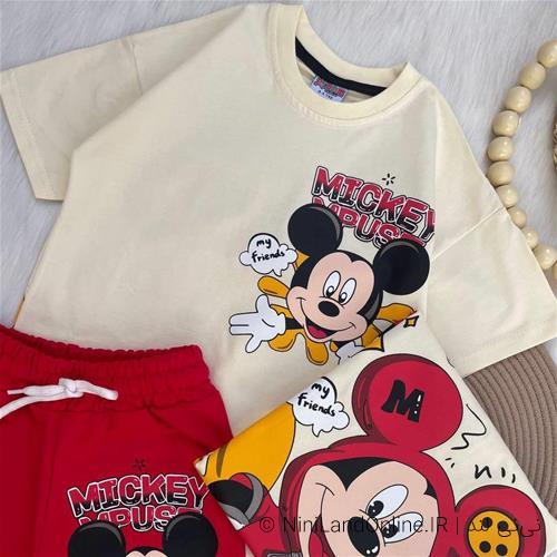 تیشرت شلوارک طرح میکیموس کد 3535