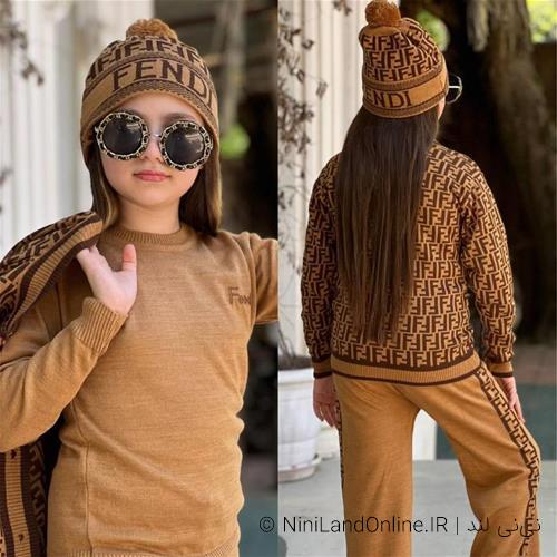 ست 4 تیکه بافت طرح فندی ترک کد260213