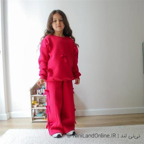 دو تیکه دورس تو کرکی دخترانه پاپیونی ترک کد 88550