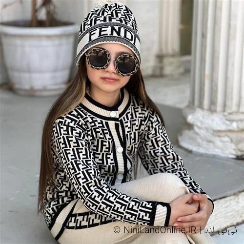 ست 4 تیکه بافت طرح فندی ترک کد26021