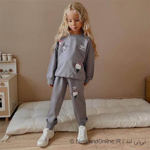 دو تیکه اسلش ادیداس دخترانه کرومی دورس دو نخ ترک کد 4033