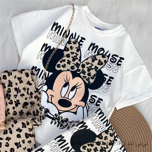 دو تیکه تیشرت شلوار میکیموس پلنگی کد 5930