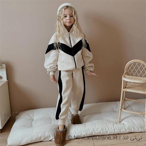 دوتیکه کرکدار خط دار ترک 5-14سال کد 18668