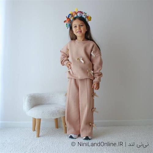 بلوز شلوار دمپا دورس توکرکی طرح پاپیون ترک کد 66880